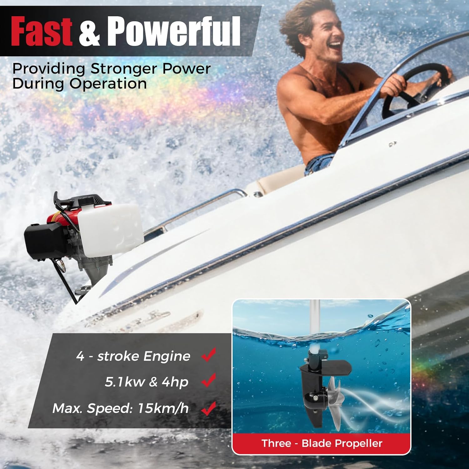 4HP buitenboordmotor, 4-takt,  - Fishing Boat Outboard Motor recensie en prijs